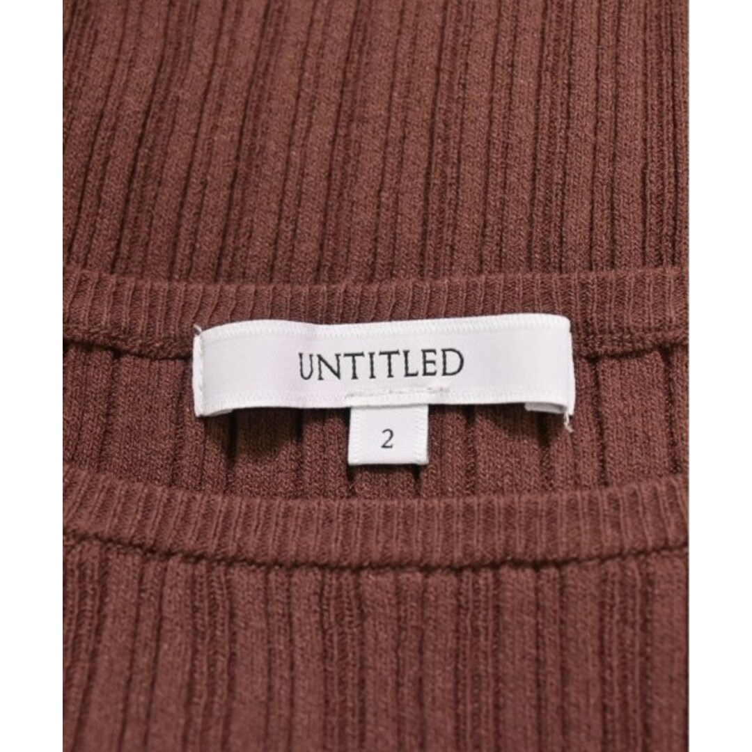 UNTITLED(アンタイトル)のUNTITLED アンタイトル ニット・セーター -(XS位) 茶 【古着】【中古】 レディースのトップス(ニット/セーター)の商品写真