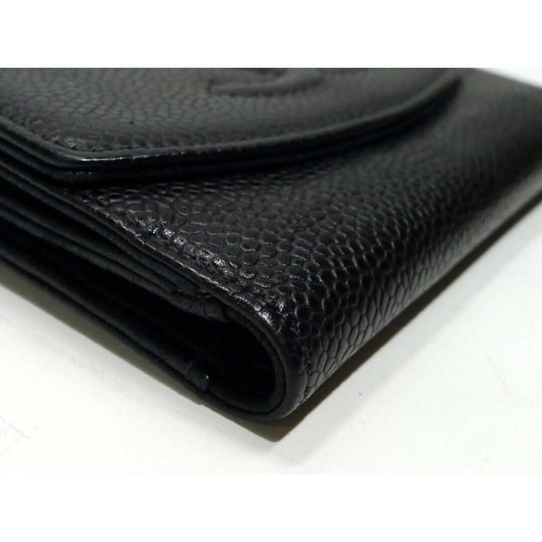 CHANEL(シャネル)のCHANEL Wホック 二つ折り コンパクト財布 ココマーク キャビアスキン レディースのファッション小物(財布)の商品写真