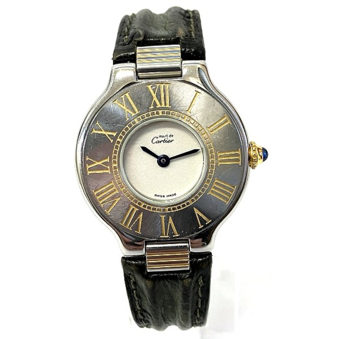 カルティエ Cartier マスト21 クォーツ 時計 腕時計 レディース 送料無料 【あす楽】小キズありベルトのキズ