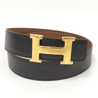 エルメス(Hermes)のHERMES コンスタンス H ベルト レザー ブラック □A刻印 65(ベルト)