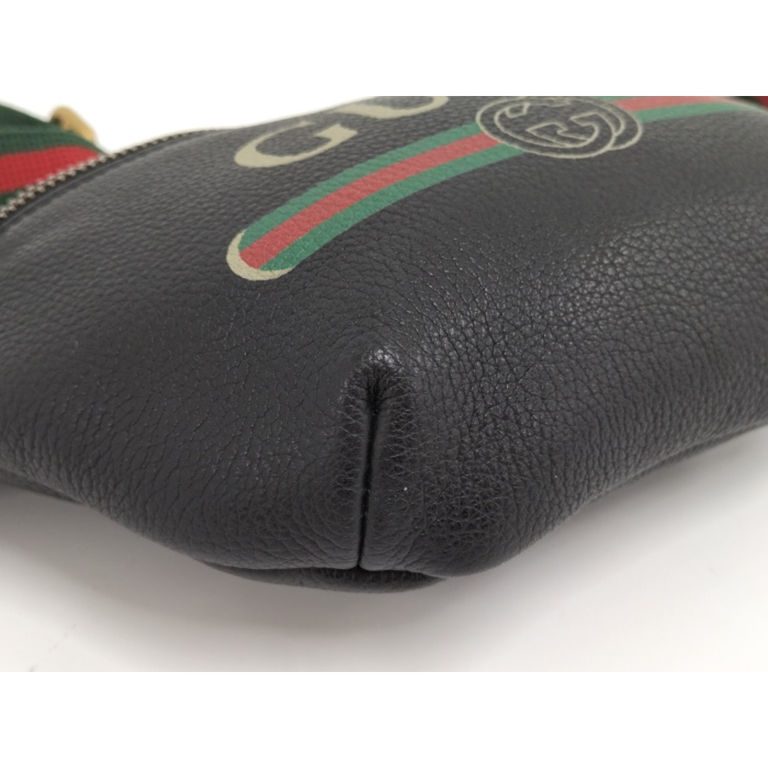 GUCCI - GUCCI ボディバッグ ロゴプリント シェリーライン GUCCI - GUCCI ボディバッグ ロゴプリント シェリーライン