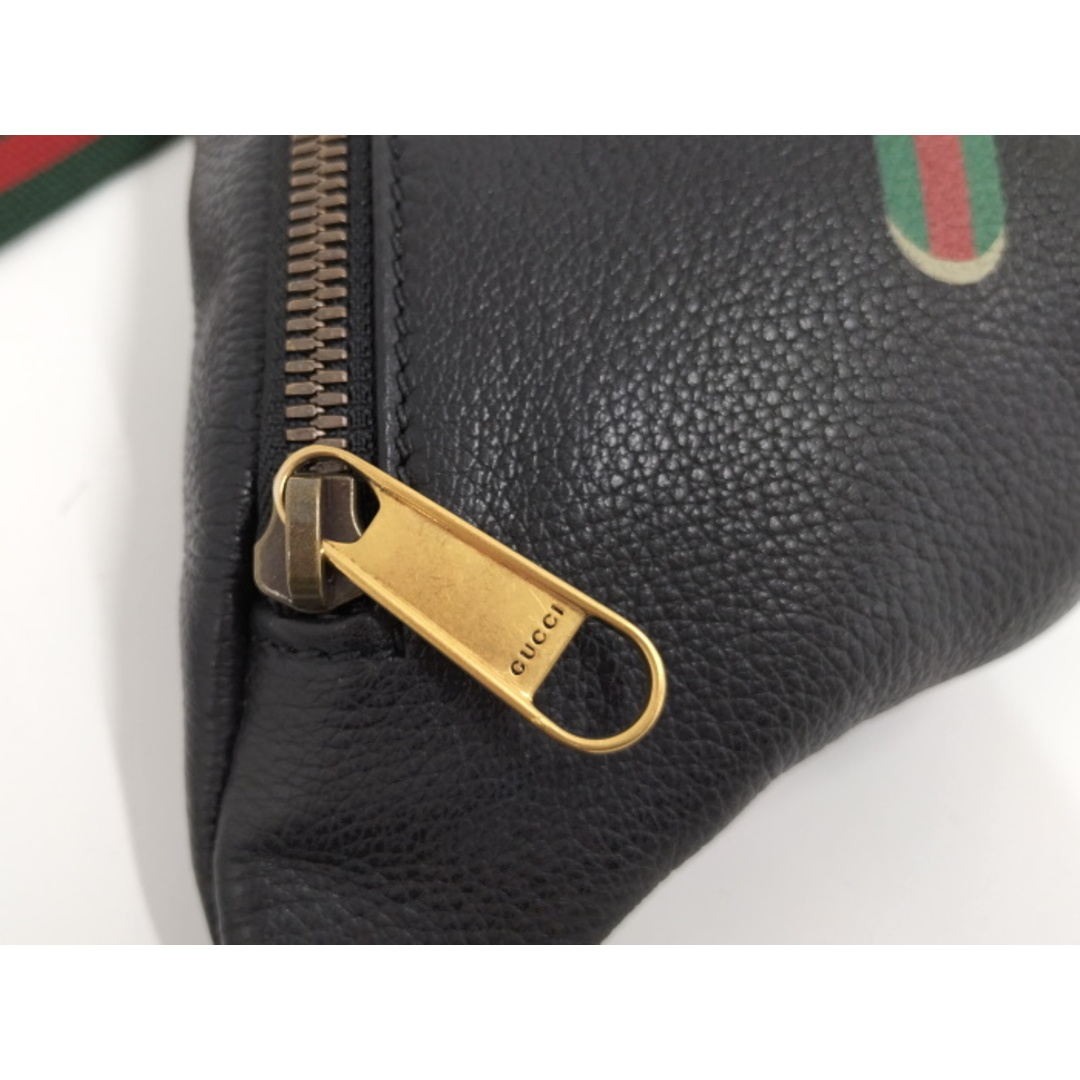 GUCCI - GUCCI ボディバッグ ロゴプリント シェリーライン GUCCI - GUCCI ボディバッグ ロゴプリント シェリーライン