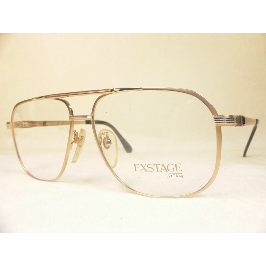 HOYA ヴィンテージ 眼鏡 フレーム EXSTAGE 18金飾り パリ型 ホヤ HOYA ヴィンテージ 眼鏡 フレーム EXSTAGE 18金飾り パリ型 ホヤ