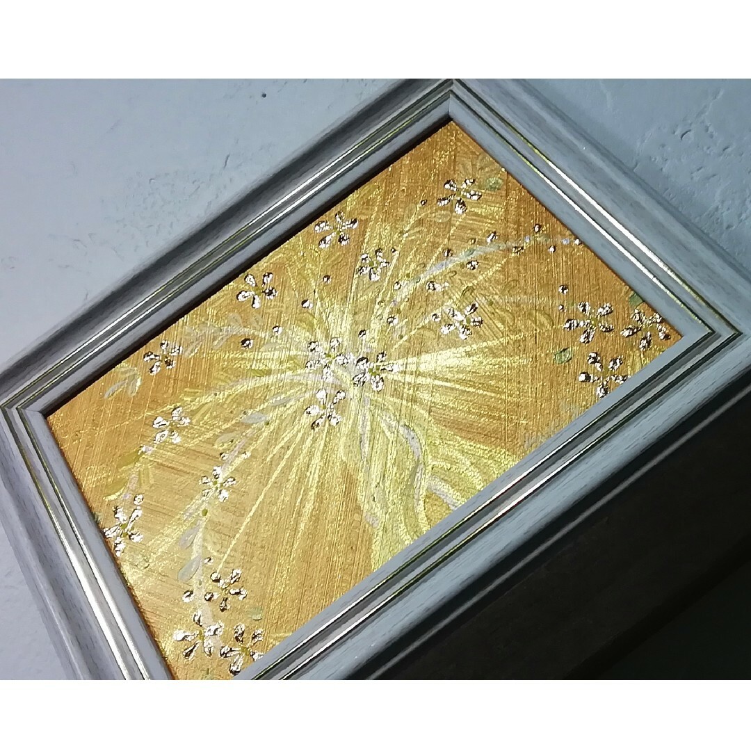 風水開運絵画　金運＊幸せの招財樹　 金のなる木  花　全体　金運　やる気　知性 インテリア/住まい/日用品のインテリア小物(置物)の商品写真