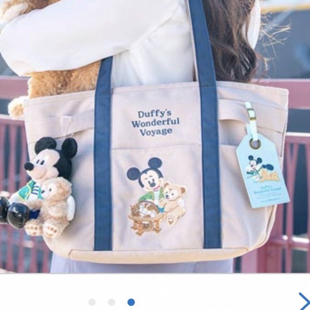 Disney(ディズニー)の【送料込み】❤️ダッフィー＆ミッキー❤️トートバッグ エンタメ/ホビーのおもちゃ/ぬいぐるみ(キャラクターグッズ)の商品写真