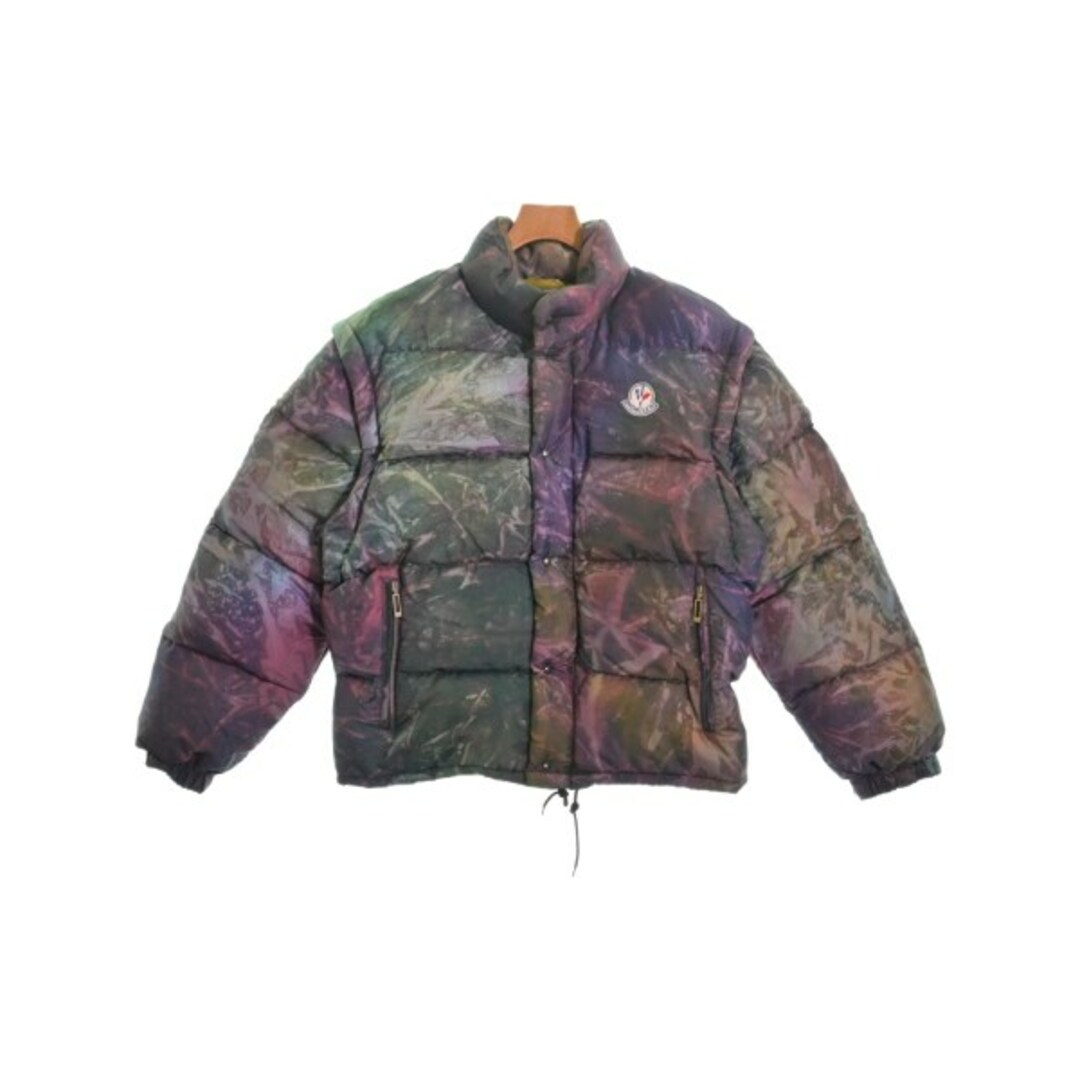 MONCLER(モンクレール)のMONCLER ダウンジャケット/ダウンベスト 1(S位) 茶xエンジx緑等 【古着】【中古】 メンズのジャケット/アウター(ダウンジャケット)の商品写真