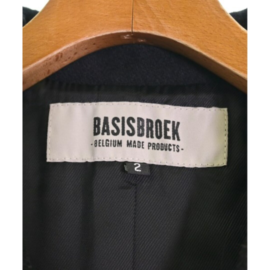 BASISBROEK(バージスブルック)のBASISBROEK バシスブローク チェスターコート 2(M位) 黒 【古着】【中古】 メンズのジャケット/アウター(チェスターコート)の商品写真