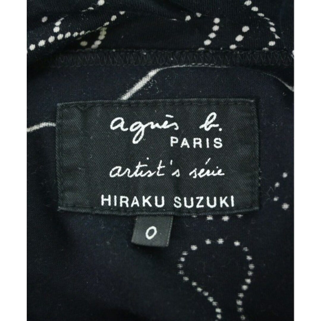 agnes b.(アニエスベー)のAgnes b. アニエスベー Tシャツ・カットソー 0(XS位) 黒(総柄) 【古着】【中古】 メンズのトップス(Tシャツ/カットソー(半袖/袖なし))の商品写真