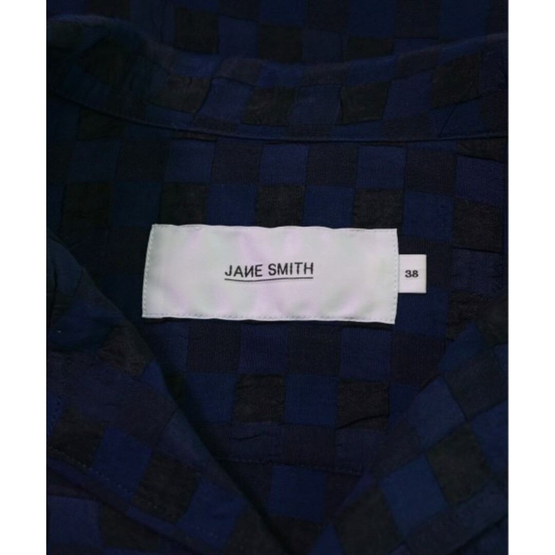 JANE SMITH(ジェーンスミス)のJANE SMITH カジュアルシャツ 38(M位) 紺x黒(チェック) 【古着】【中古】 メンズのトップス(シャツ)の商品写真