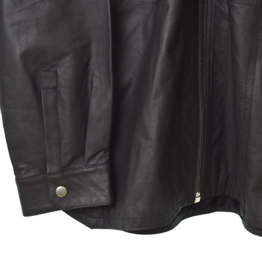 Rick Owens(リックオウエンス)のリックオウエンス 21AW レザー シャツ ジャケット RU02A5288-LP メンズのジャケット/アウター(レザージャケット)の商品写真