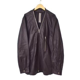 リックオウエンス(Rick Owens)のリックオウエンス 21AW レザー シャツ ジャケット RU02A5288-LP(レザージャケット)