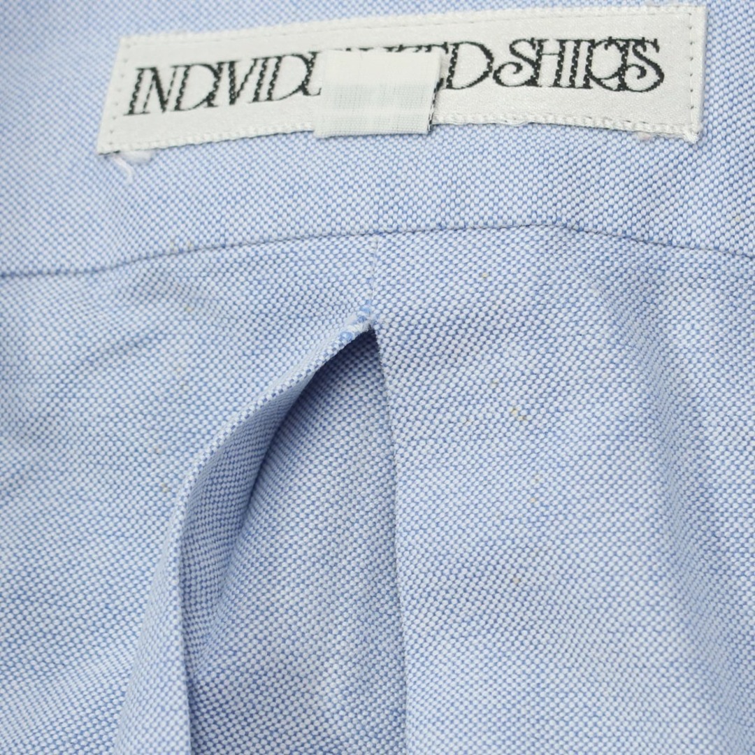 INDIVIDUALIZED SHIRTS(インディヴィジュアライズドシャツ)の【中古】インディビジュアライズドシャツ INDIVIDUALIZED SHIRTS コットン ボタンダウン カジュアルシャツ ライトブルー【サイズ15-32】【メンズ】 メンズのトップス(シャツ)の商品写真