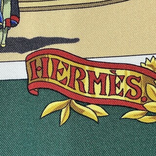 エルメス Hermes サンスーシー宮殿 スカーフ カレ90 レディース 小物 ★送料無料★【中古】【あす楽】