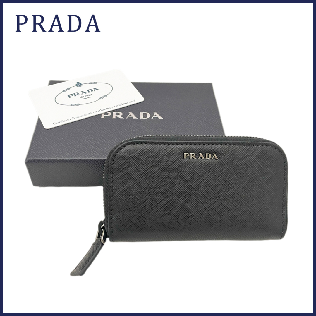 PRADA(プラダ)の新品プラダPRADAメンズラウンドファスナーキーケース　黒2PG604 メンズのファッション小物(キーケース)の商品写真