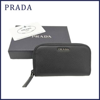 プラダ(PRADA)の新品プラダPRADAメンズラウンドファスナーキーケース　黒2PG604(キーケース)