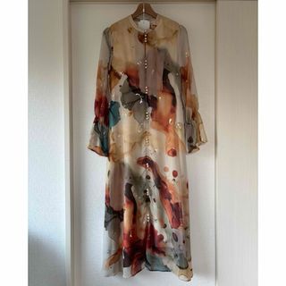 アメリヴィンテージ(Ameri VINTAGE)のUNDRESSED AMELIA INK ART DRESS(ロングワンピース/マキシワンピース)