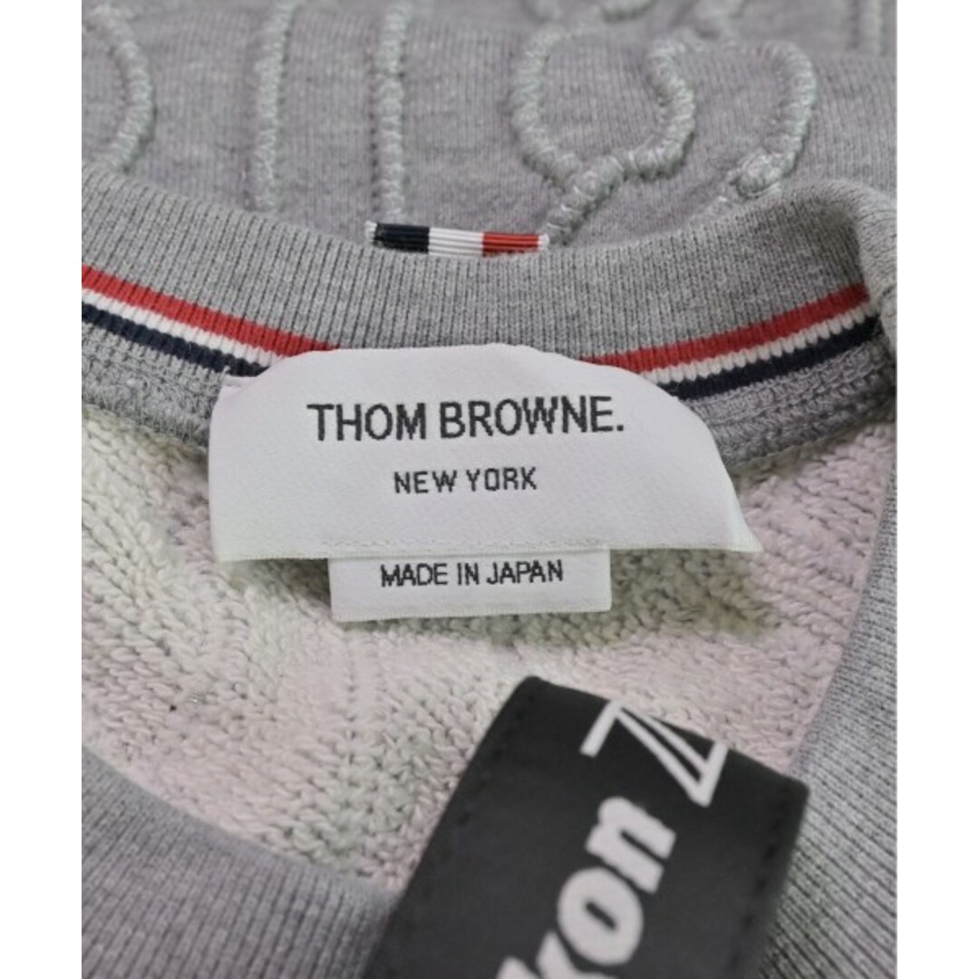 THOM BROWNE(トムブラウン)のTHOM BROWNE トムブラウン スウェット L グレー 【古着】【中古】 メンズのトップス(スウェット)の商品写真