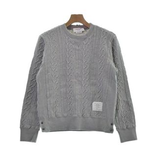 トムブラウン(THOM BROWNE)のTHOM BROWNE トムブラウン スウェット L グレー 【古着】【中古】(スウェット)