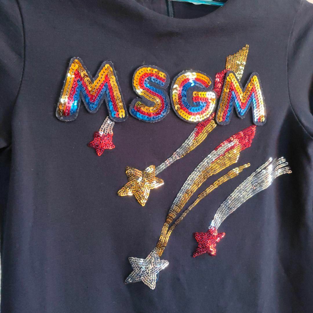 MSGM(エムエスジイエム)のMSGM スパンコールワンピース 6anni 120 キッズ/ベビー/マタニティのキッズ服女の子用(90cm~)(ワンピース)の商品写真