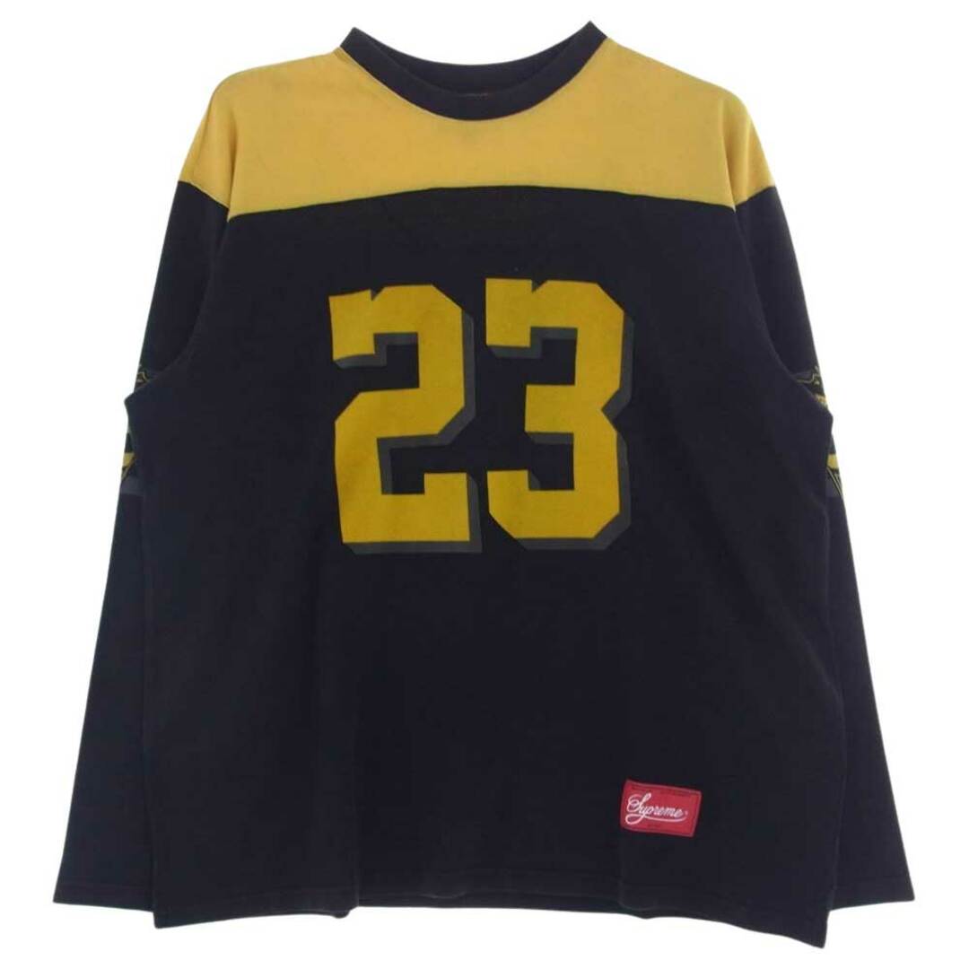 Supreme(シュプリーム)のSupreme シュプリーム Ｔシャツ 23AW Bumblebee L/S Football Top バンブルビー フットボール トップ 長袖 Tシャツ ブラック系 イエロー系 XL【極上美品】【中古】 メンズのトップス(シャツ)の商品写真