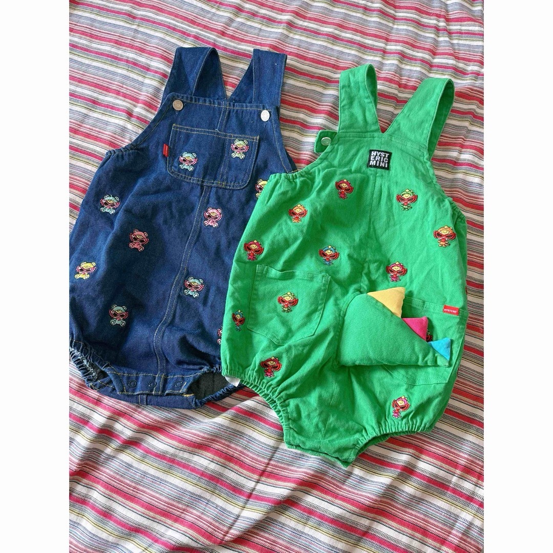 HYSTERIC MINI - ヒスミニ柄 刺繍 サロペット 90 2点まとめ 恐竜 HYSTERIC MINI - ヒスミニ柄 刺繍 サロペット 90 2点まとめ 恐竜