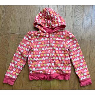 ジンボリー(GYMBOREE)のジンボリー　リバーシブル　パーカー　130 ハートいっぱい　7-8 フード付き(ジャケット/上着)