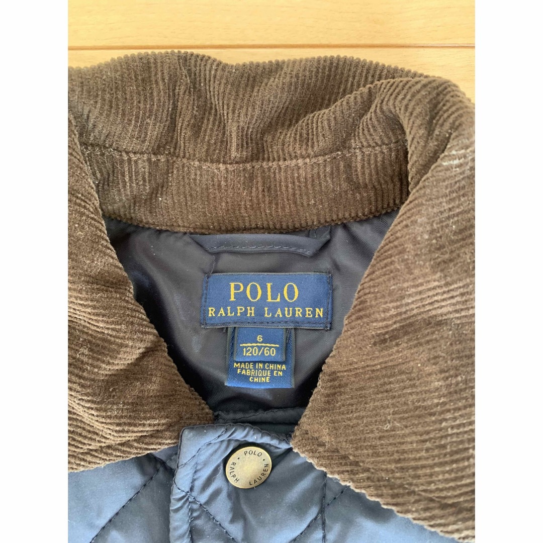 POLO RALPH LAUREN(ポロラルフローレン)のポロ. ラルフローレン　キルティングコート　6T 120 濃紺 キッズ/ベビー/マタニティのキッズ服男の子用(90cm~)(ジャケット/上着)の商品写真