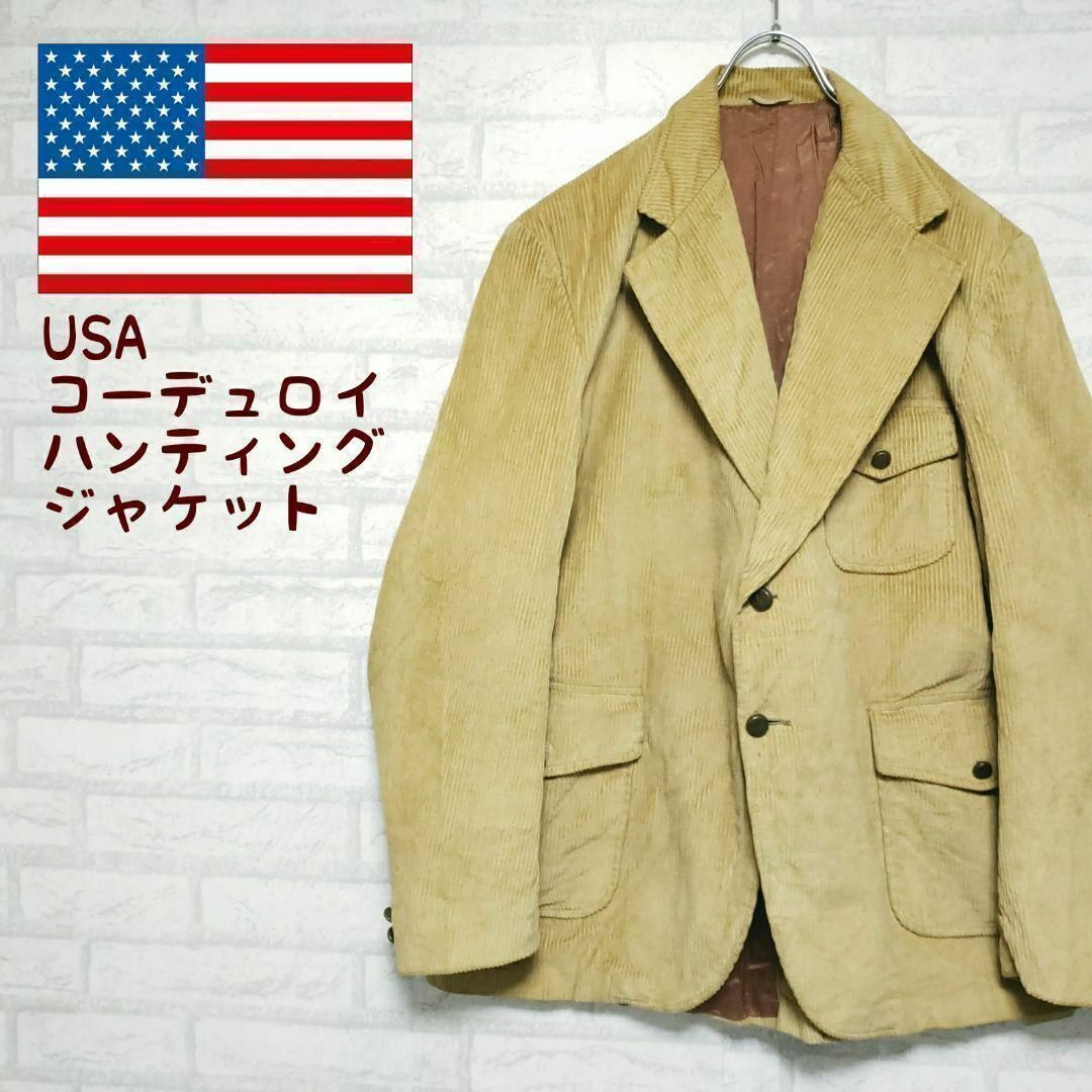 《USA》80s COVINGTON コーデュロイジャケット ハンティング メンズのジャケット/アウター(カバーオール)の商品写真