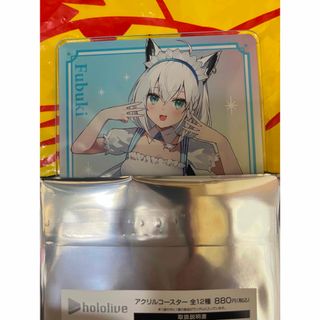ローソン　hololive アクリルコースター 白上フブキ  ローソンメイド服(キャラクターグッズ)