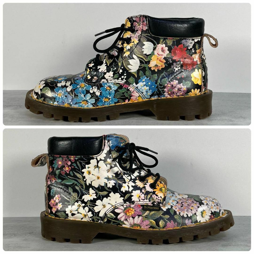 Dr.Martens(ドクターマーチン)の【美品・イングランド製】ドクターマーチン　花柄ブーツ　フラワー プリント　UK製 レディースの靴/シューズ(ブーツ)の商品写真