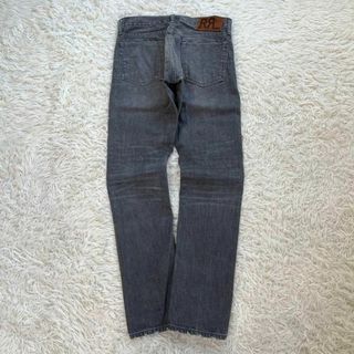 RRL - 【美品】RRL ブラック デニムパンツ グレー USA製 セルビッジ 赤