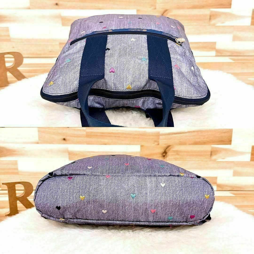 LeSportsac - 【レスポートサック】2way 刺繍 ハート 総柄 トート