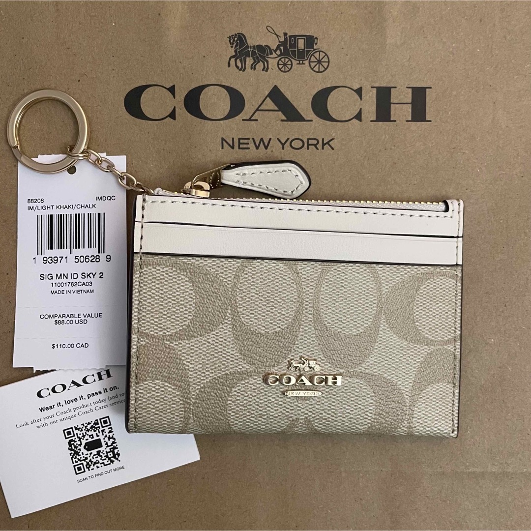 約55g☆COACH 新品 タグ付 パスケース／定期入れ／コインケース