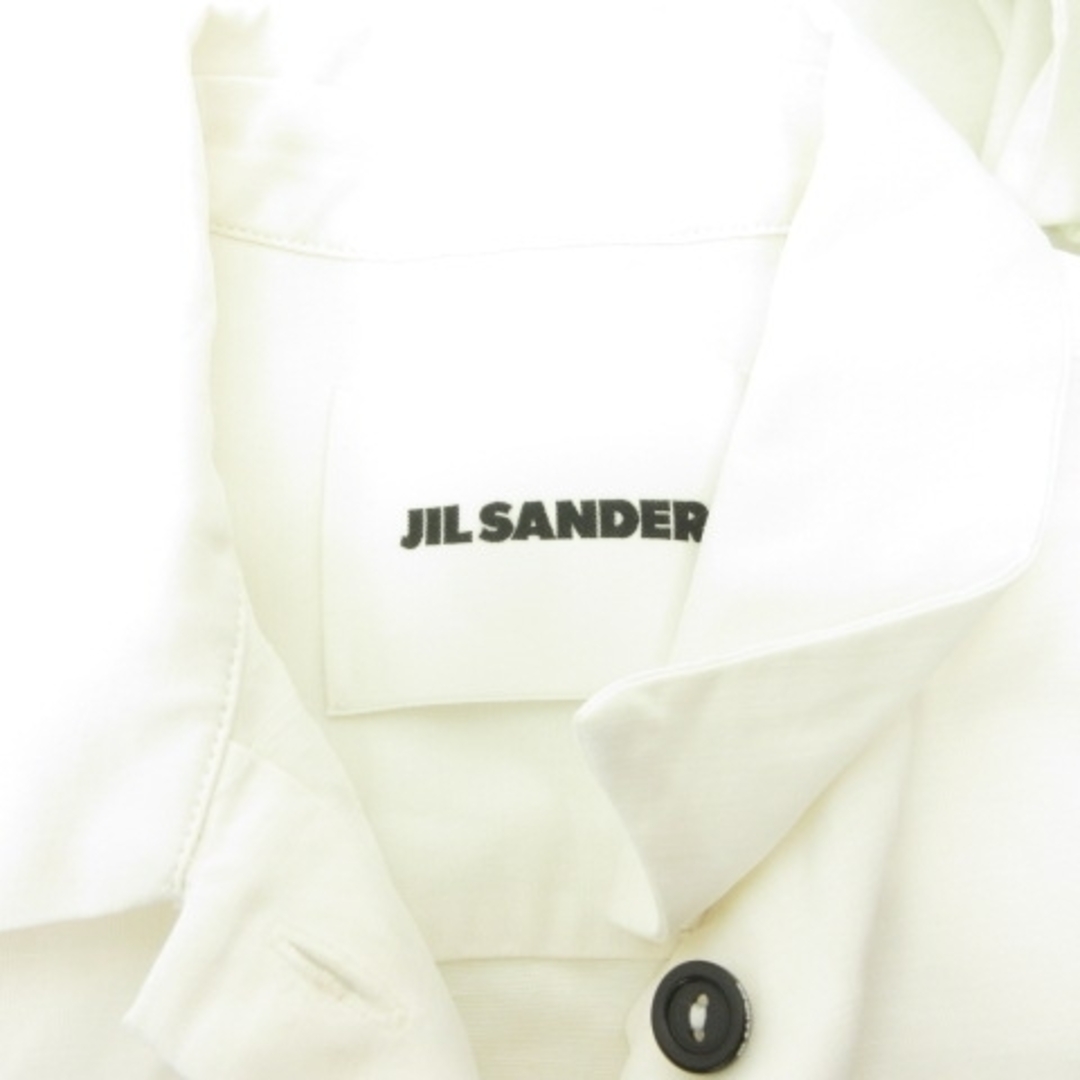 Jil Sander(ジルサンダー)のジルサンダー 近年モデル シャツ ブラウス リネン混 半袖 白 32 約XS レディースのトップス(シャツ/ブラウス(半袖/袖なし))の商品写真