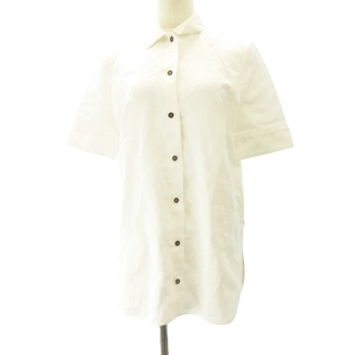 ジルサンダー(Jil Sander)のジルサンダー 近年モデル シャツ ブラウス リネン混 半袖 白 32 約XS(シャツ/ブラウス(半袖/袖なし))