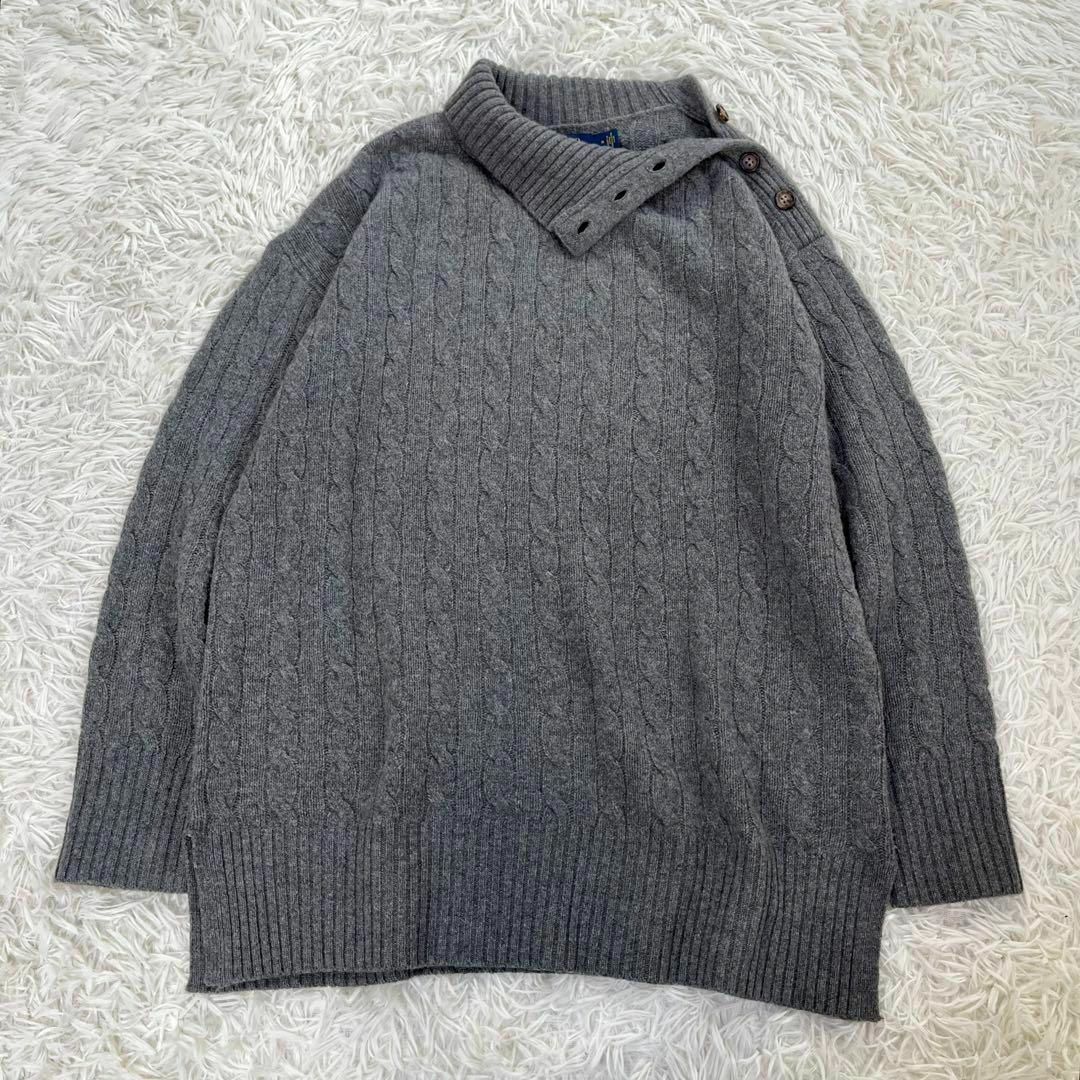 POLO RALPH LAUREN(ポロラルフローレン)の【美品】ポロ ラルフローレン　カシミヤ混 ニット セーター　ケーブル　ハイネック レディースのトップス(ニット/セーター)の商品写真