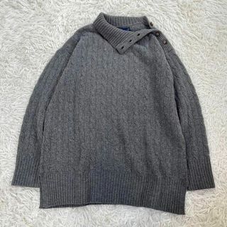 ポロラルフローレン(POLO RALPH LAUREN)の【美品】ポロ ラルフローレン　カシミヤ混 ニット セーター　ケーブル　ハイネック(ニット/セーター)