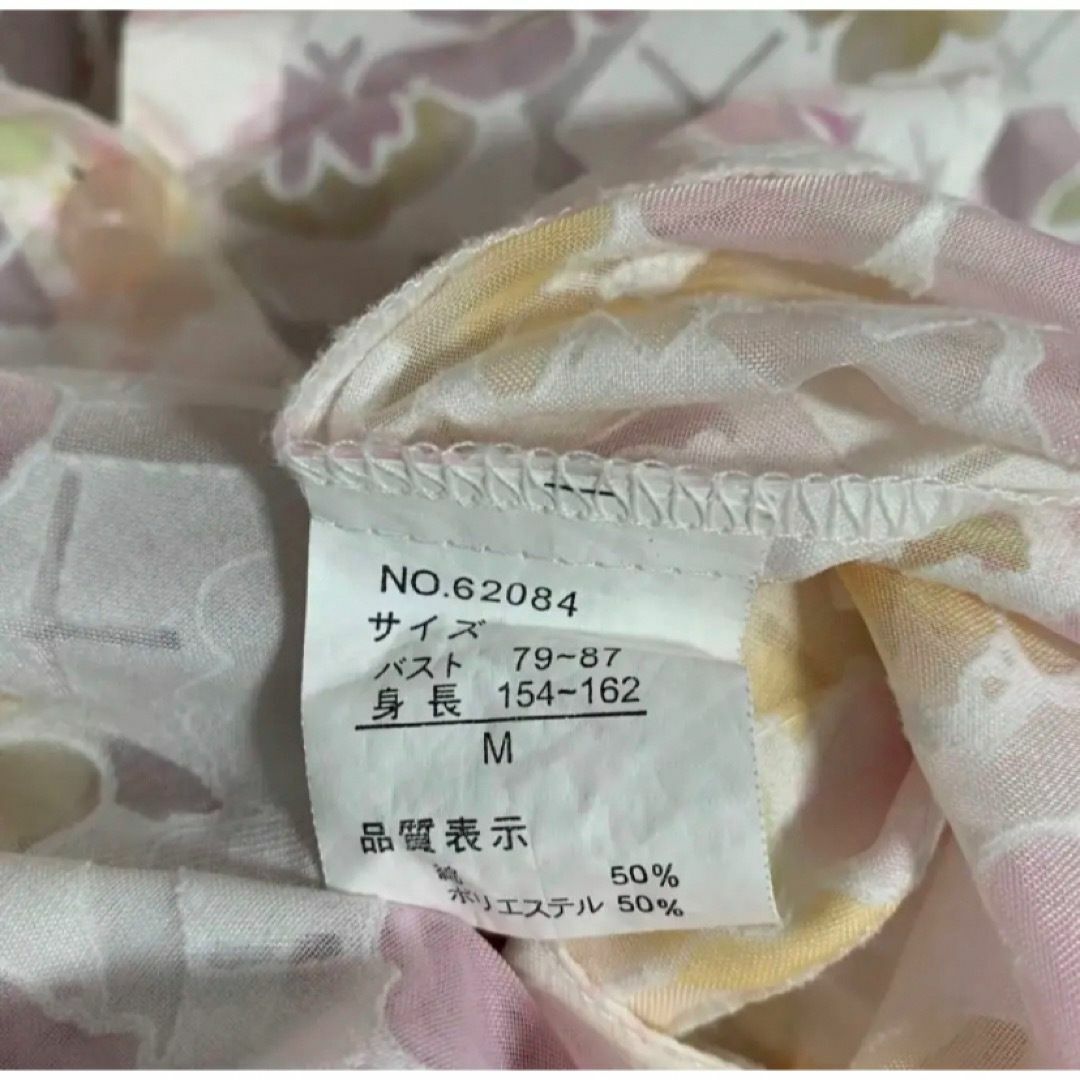OCHERK オーチェルク️⭐️M ピンク シャツ レディース 花柄 七分 レディースのトップス(シャツ/ブラウス(長袖/七分))の商品写真