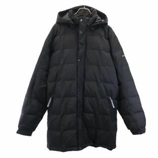 デサント(DESCENTE)のデサント ビッグサイズ ダウンコート XO ブラック DESCENTE 裏ボア ベンチコート メンズ 古着 【231217】(ダウンジャケット)