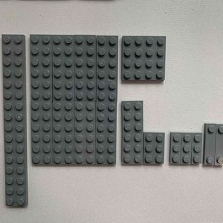 レゴ(Lego)のレゴ パーツ  プレート 2×16 2×6 他 ダークグレー 18個セット(積み木/ブロック)