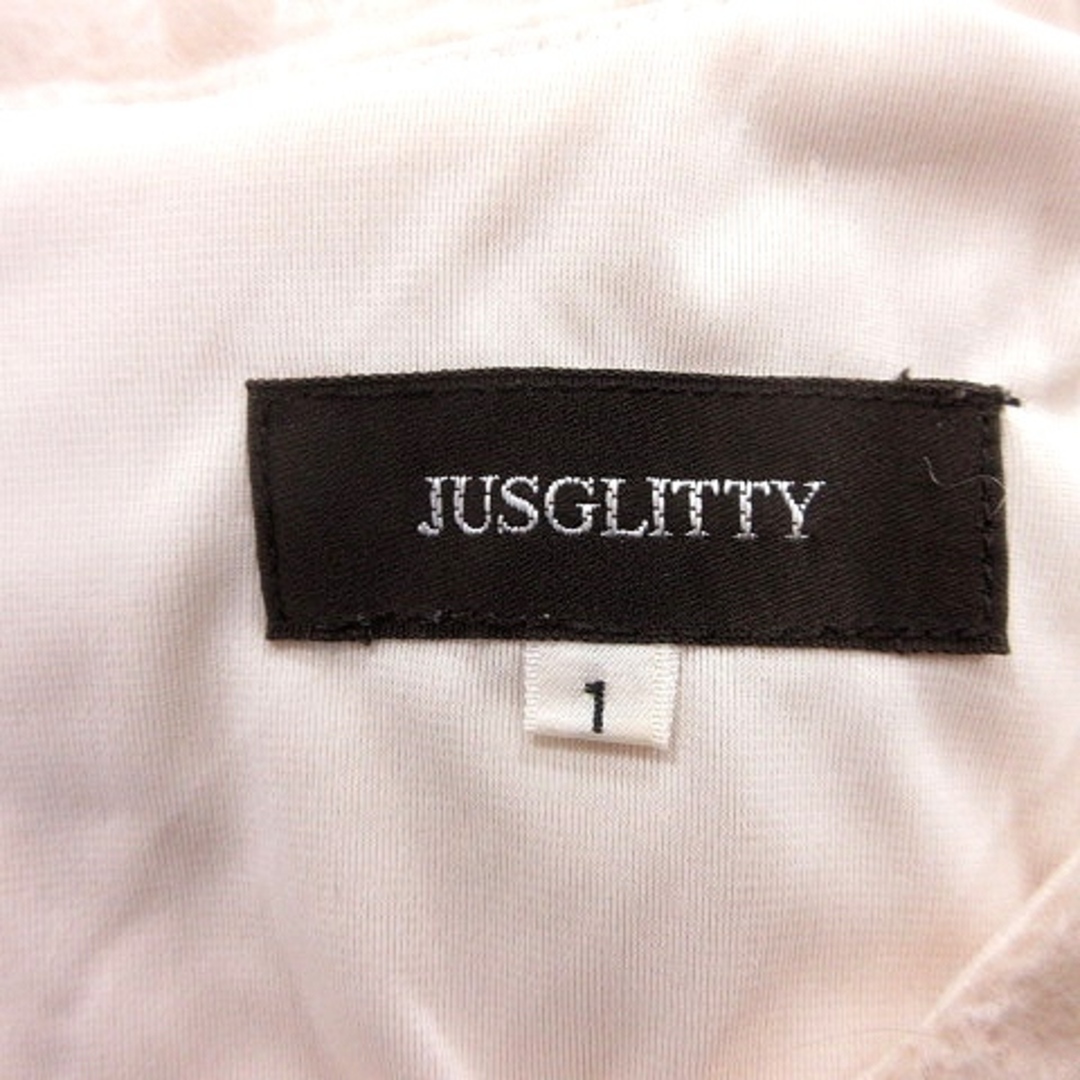 JUSGLITTY(ジャスグリッティー)のジャスグリッティー ニットカットソー ラウンドネック 七分袖 1 ベージュ レディースのトップス(ニット/セーター)の商品写真