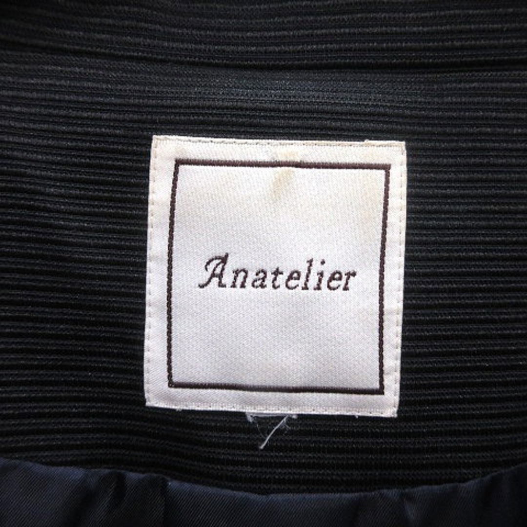 anatelier(アナトリエ)のアナトリエ ラウンドカラーコート ロング ボーダー 総裏地 紺 ネイビー /AU レディースのジャケット/アウター(その他)の商品写真