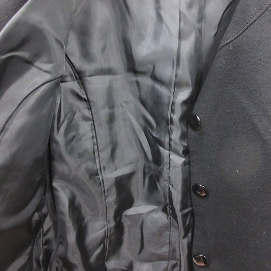 OFUON(オフオン)のオフオン ノーカラージャケット 総裏地 ウール 40 黒 ブラック /YI レディースのジャケット/アウター(その他)の商品写真