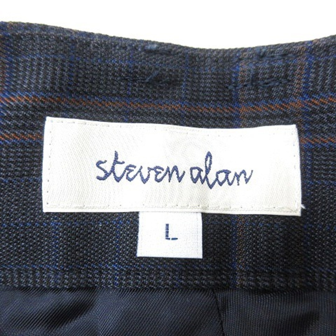 steven alan(スティーブンアラン)のスティーブンアラン Steven Alan テーパードパンツ チェック L 紺 レディースのパンツ(その他)の商品写真