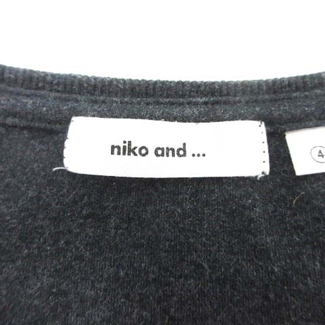 niko and...(ニコアンド)のNiko and.. カットソー Vネック 長袖 4 チャコールグレー /YK レディースのトップス(カットソー(長袖/七分))の商品写真