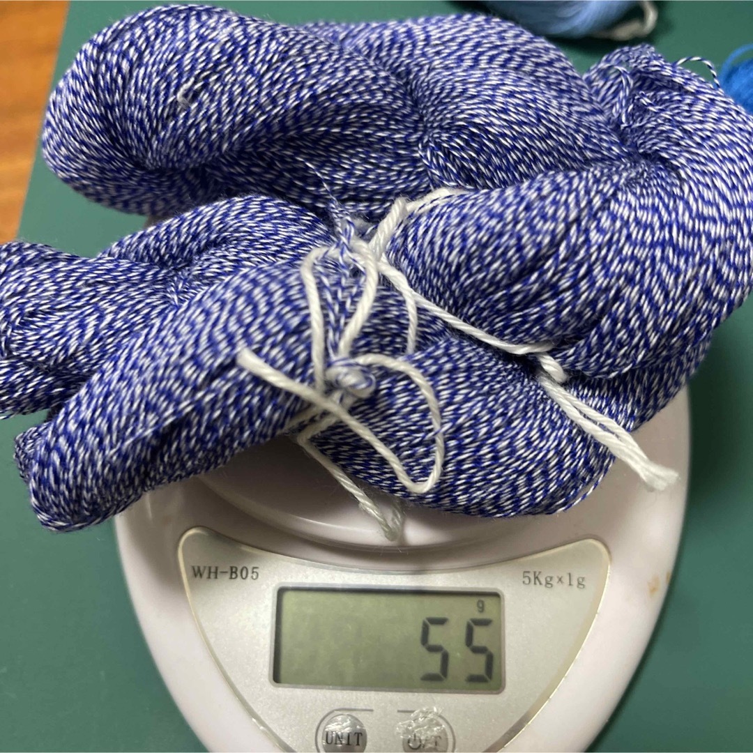 チェンマイ　手染め糸　７セット　ブルー系 ハンドメイドの素材/材料(生地/糸)の商品写真