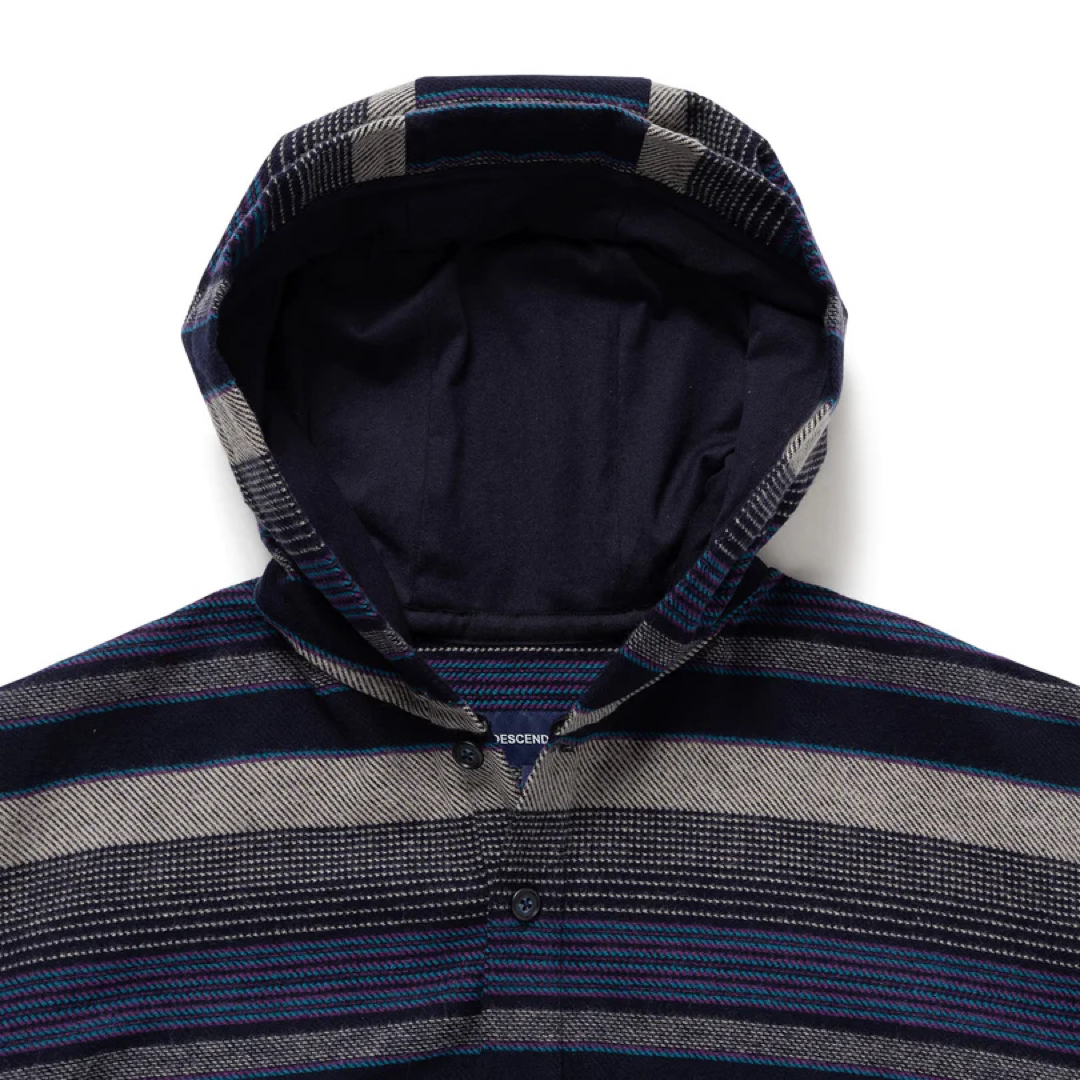 DESCENDANT(ディセンダント)のDESCENDANT MOLE HOODED STRIPE LS SHIRT  メンズのトップス(シャツ)の商品写真