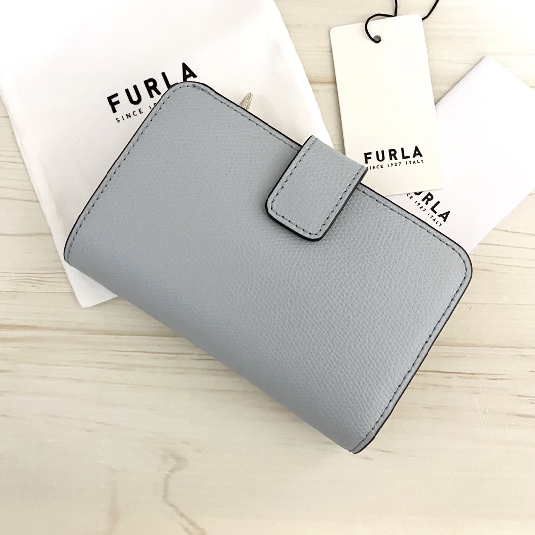 FURLA 折り財布 ライトブルー 二つ折り財布