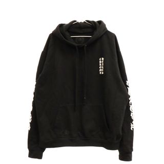 クロムハーツ(Chrome Hearts)のCHROME HEARTS クロムハーツ SWTSHRT PLVR 袖ロゴ プルオーバー スウェット パーカー ブラック(パーカー)