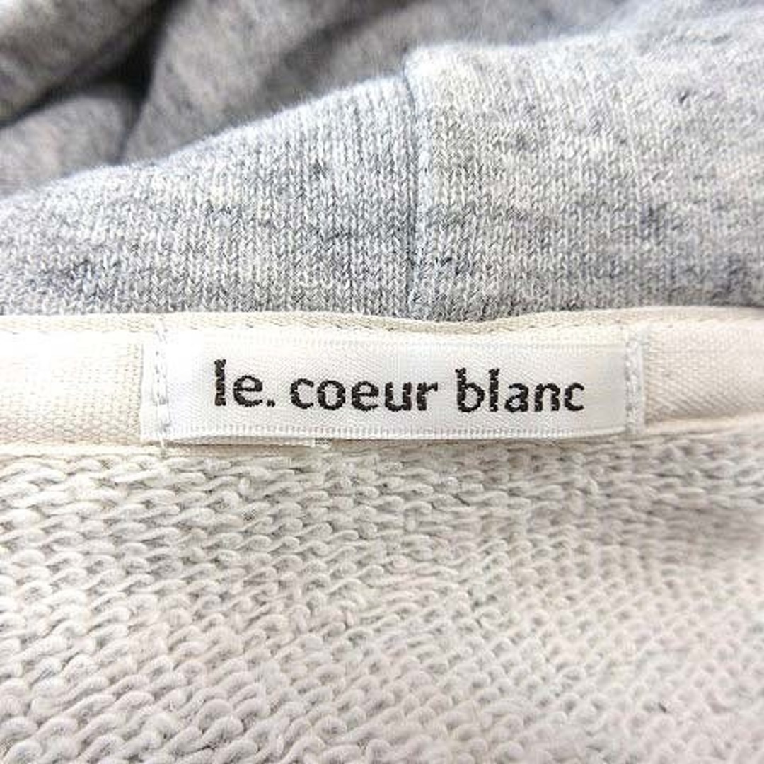 le.coeur blanc(ルクールブラン)のルクールブラン パーカー ジップアップ スウェット 長袖 38 グレー レディースのトップス(パーカー)の商品写真